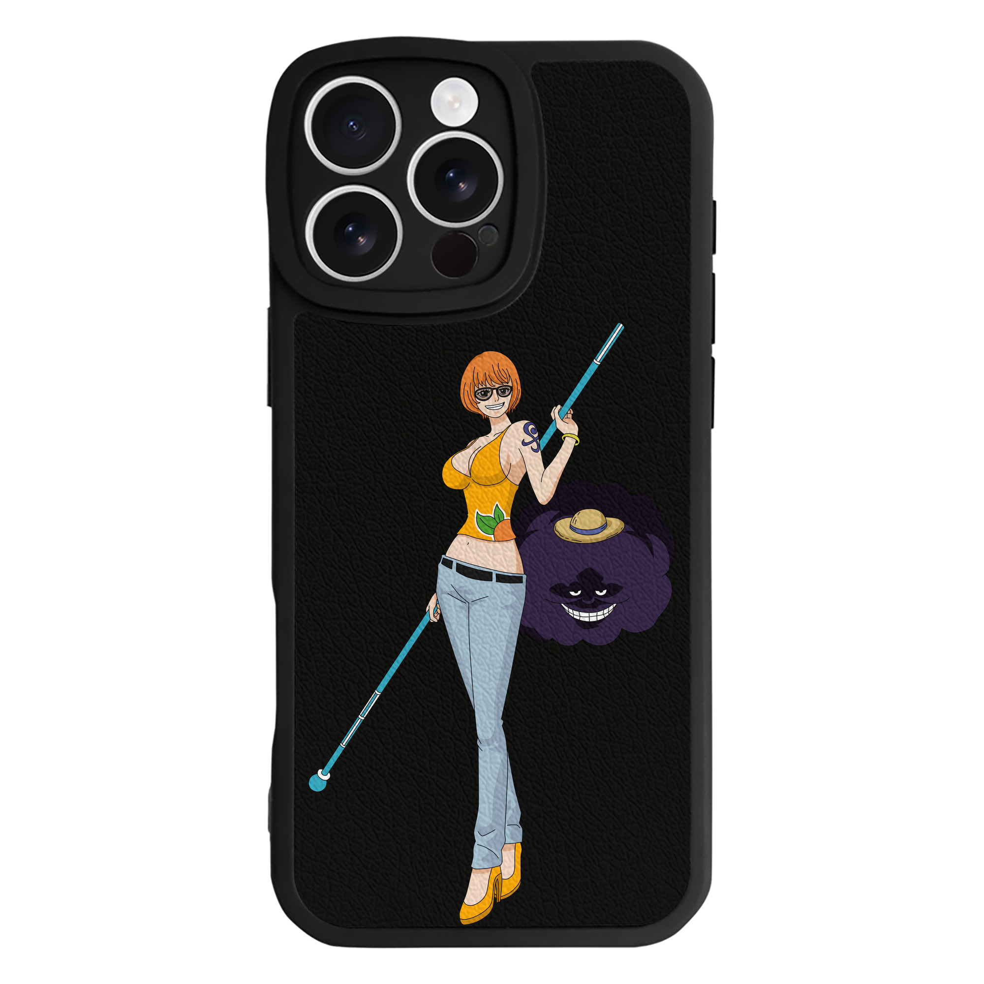 （画像用） ワンピース ナミ ONE PIECE Nami 【iPhone 16シリーズ対応】シリコンスマホケース（レザー調） 材質：シリコン